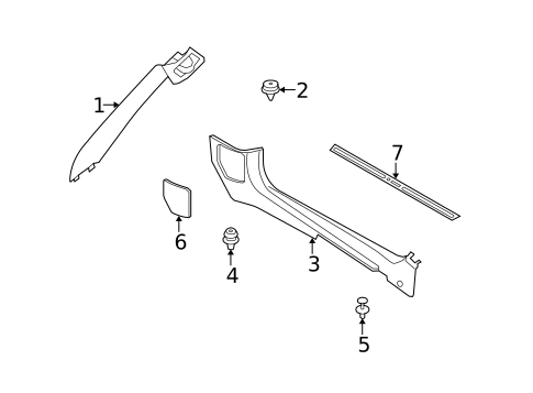 Interior Trim - Pillars for 2012 Mini Cooper #1