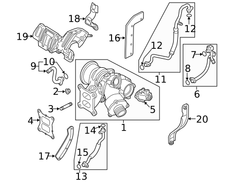 Turbocharger & Components for 2012 Volkswagen GTI #2