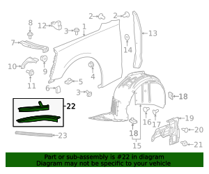 2017-2024 Chevrolet Camaro Front Tire Front Air Deflector 84234055 GM ...