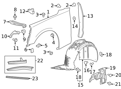 Fender & Components for 2021 Chevrolet Camaro #0