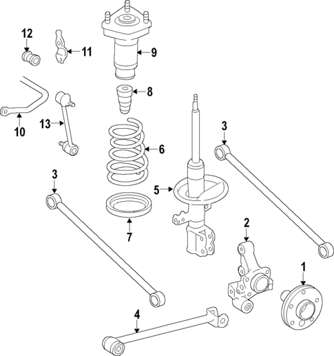 Rear Suspension for 1996 Toyota Avalon #1