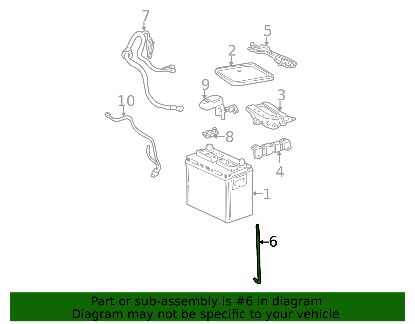 74451-02020 - Battery Hold Down Bolt 1998-2008 Toyota | Longo Toyota Parts