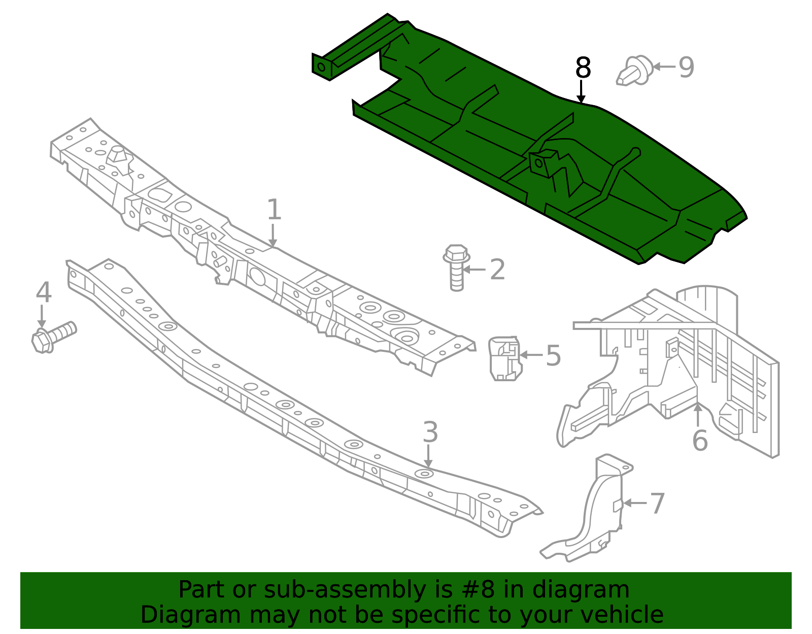 21496-3AB3A - Radiator Support Access Cover 2012-2014 Nissan Versa ...