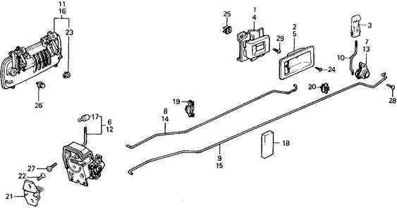 Rear Door Locks for 1988 Honda Civic #0
