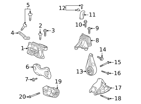 Engine & Trans Mounting for 2021 GMC Acadia #1
