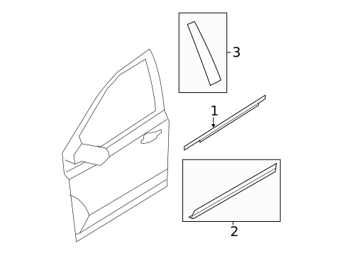 Exterior Trim - Front Door for 2014 Lincoln MKX #0