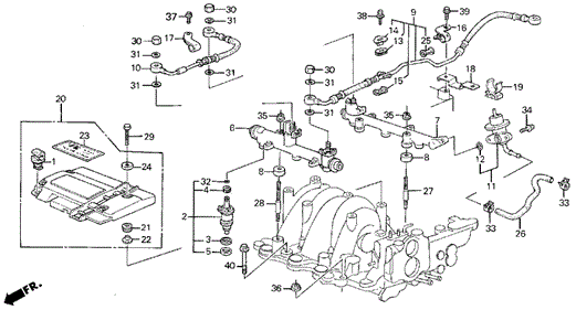 Fuel Injector (86-87) for 1987 Acura Legend #0