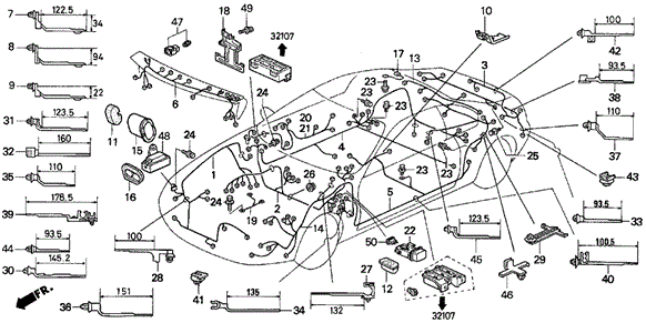 Wire Harness for 1995 Honda Prelude #0