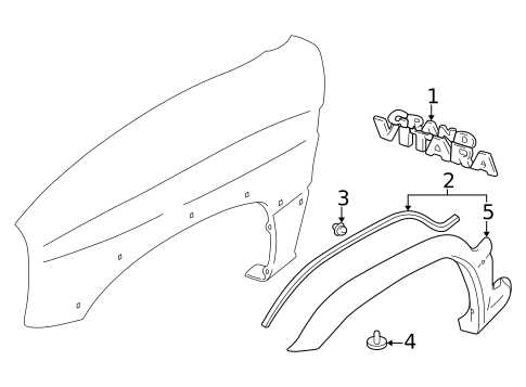 Exterior Trim - Fender for 2003 Suzuki Grand Vitara #0
