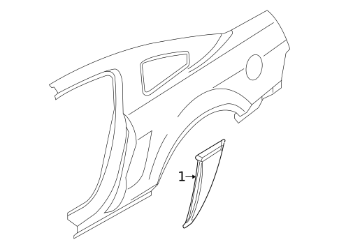 Exterior Trim - Quarter Panel for 2013 Ford Mustang #0