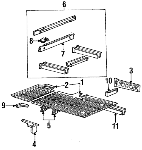 Rear Floor & Rails for 1997 Ford Aerostar #1