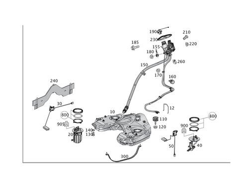 Fuel Tank with Detachable Parts for 2016 Mercedes-Benz GL350 #0