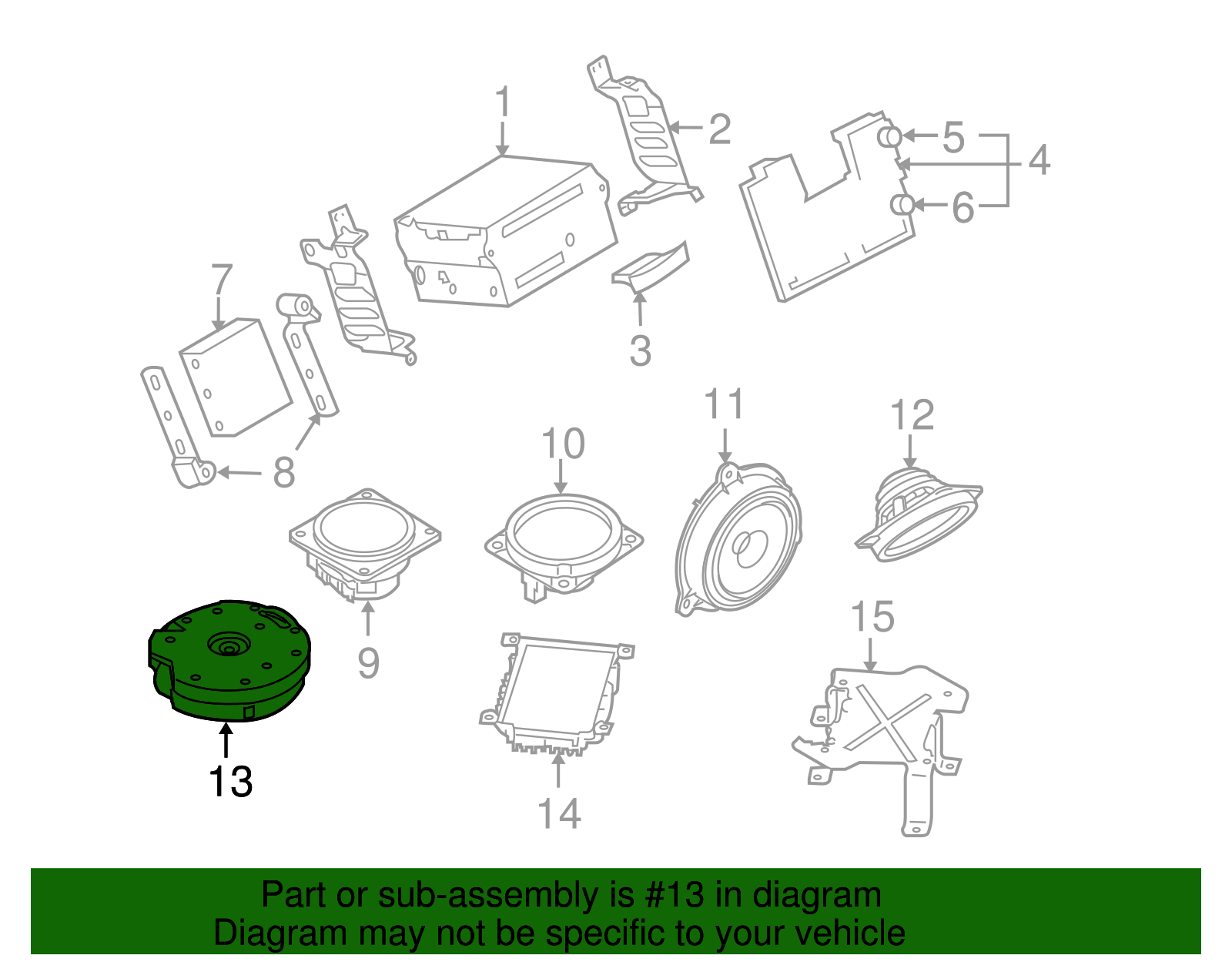 2014-2017 Infiniti Woofer 28170-4BA0A | Faulkner Infiniti of Willow Grove