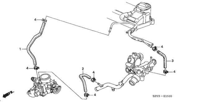 Water Hose for 2003 Honda Insight #0