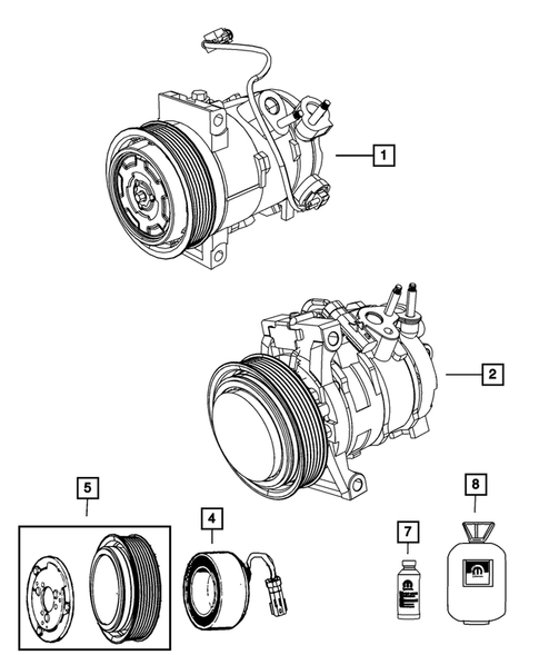 Air Conditioner Compressor and Mounting for 2010 Jeep Patriot #0