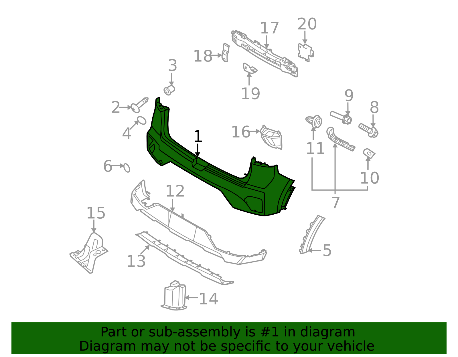 2020-2022 Kia Niro Bumper Cover 86611-G5600 | OEM Parts Online