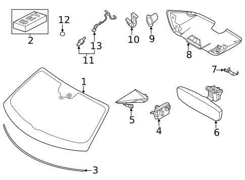 Glass - Windshield for 2023 Porsche Taycan #0