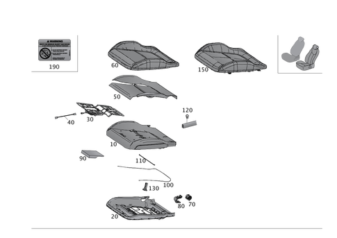 Left Seat for 2014 Mercedes-Benz SLK55 AMG #0