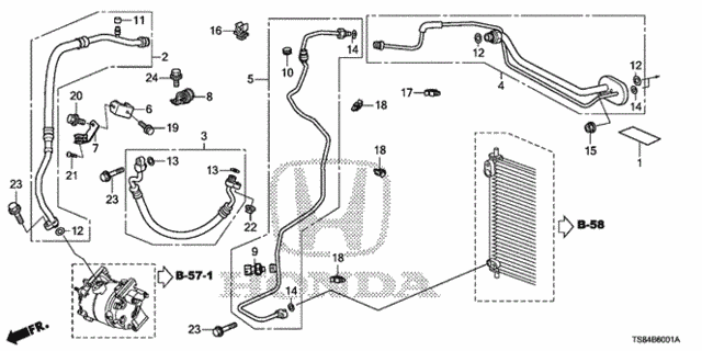 A/C Air Conditioner (Hoses/Pipes) (2.4L) for 2012 Honda Civic #0