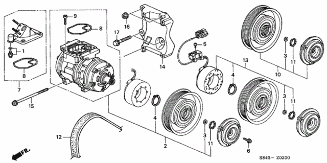A/C Compressor for 2001 Honda Accord #0