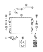68050199AA - Cooling: Radiator Isolator for Mopar Image