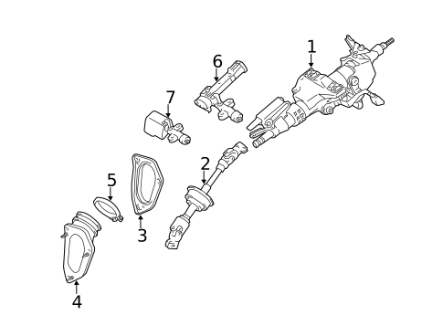 Steering Column Assembly for 2008 Toyota Avalon #0