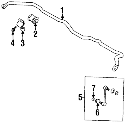 Stabilizer Bar & Components for 1998 Chrysler Sebring #0