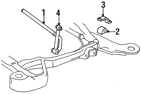 Stabilizer Bar & Components for 1997 Cadillac DeVille #0