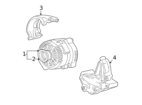 Alternator/Generator & Related Components for 2001 Ford Explorer Sport Trac #0