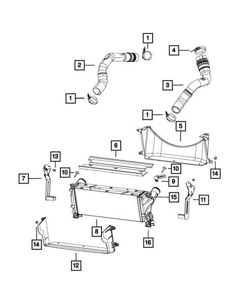 Radiator and Related Parts; Charge Air Cooler for 2013 Ram 3500 #2