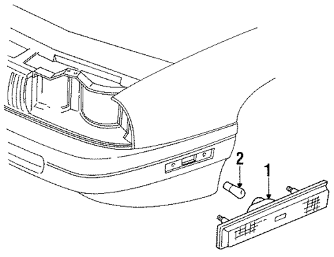 Side Marker Lamps for 1991 Buick Regal #0