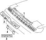 5310120240 - Body: Grille for Toyota: Celica Image