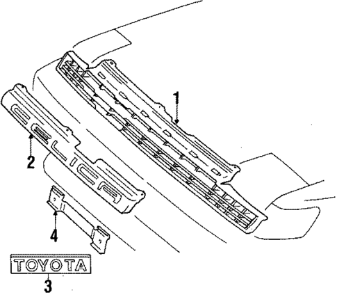Grille & Components for 1989 Toyota Celica #0