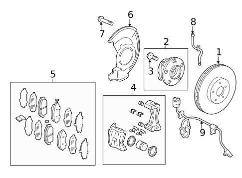 Front Brakes for 2016 Honda Odyssey #0