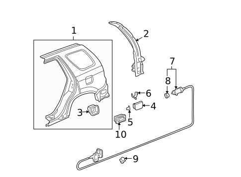 Quarter Panel & Components for 2006 Honda CR-V #0