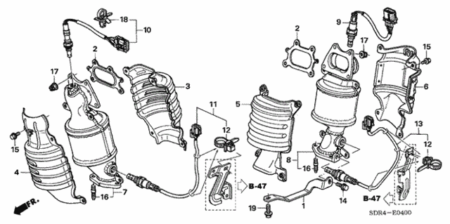 Exhaust Manifold for 2007 Honda Accord #0