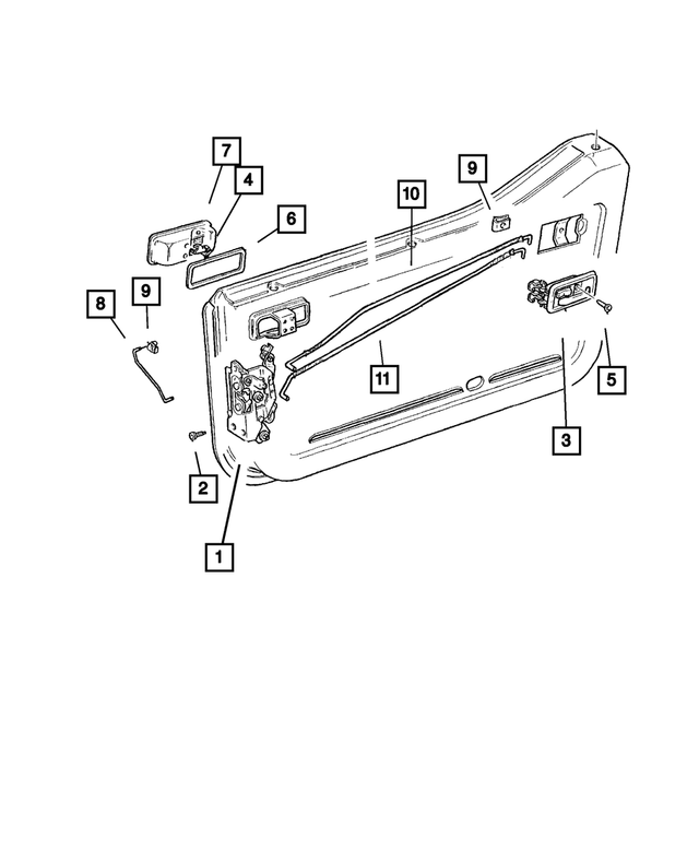 55075983AE - Doors and Related Parts: Front Door Latch, Left for Mopar Image