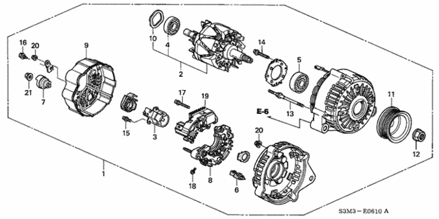 Alternator (Denso) for 2003 Acura CL #0