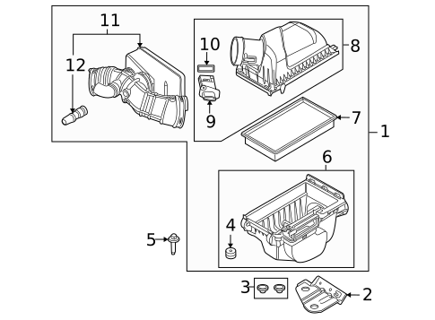 Air Intake for 2009 Lincoln MKS #0