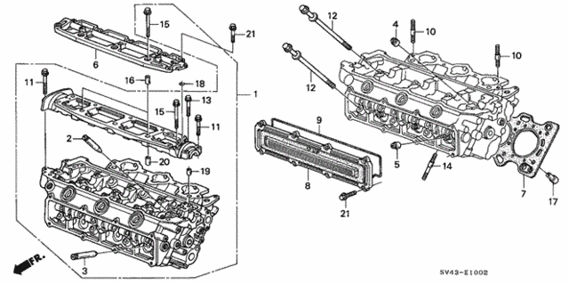 Cylinder Head (FR.) (V6) for 1995 Honda Accord #0