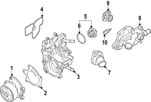 Water Pump for 2025 Nissan Kicks #0