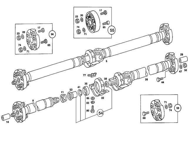 2014108706 - Propeller Shaft: Propeller Shaft for Mercedes-Benz: 190E Image image