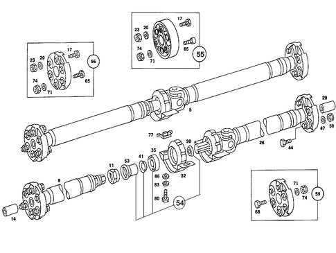 Propeller Shaft for 1990 Mercedes-Benz 190E #0
