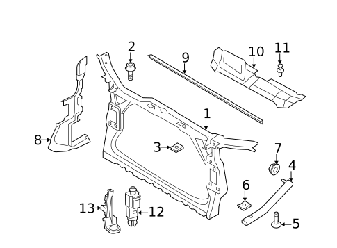 Radiator Support for 2017 Audi S5 #0