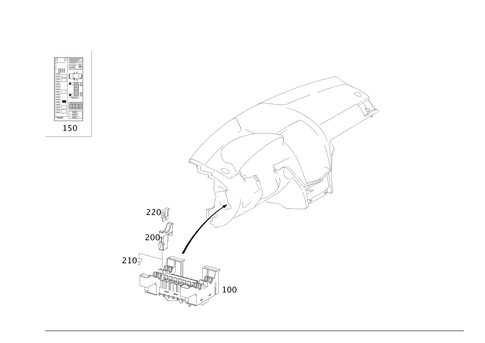 Fuse Box Interior for 2003 Mercedes-Benz E320 #0
