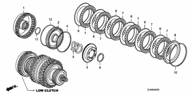 AT Clutch (Low) for 2007 Honda Fit #0