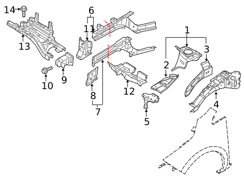 Structural Components & Rails for 2011 Nissan LEAF #0