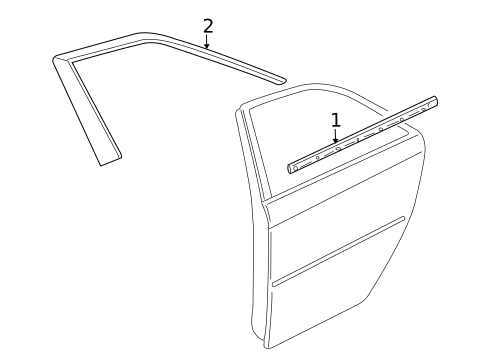 Exterior Trim - Rear Door for 2012 Cadillac CTS #1