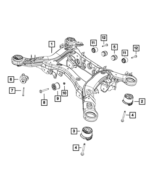 Rear Suspension and Cradle for 2014 Dodge Durango #1