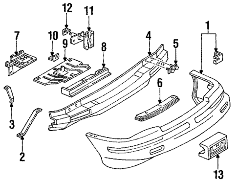 Bumper & Components - Front for 1995 Oldsmobile Silhouette #0